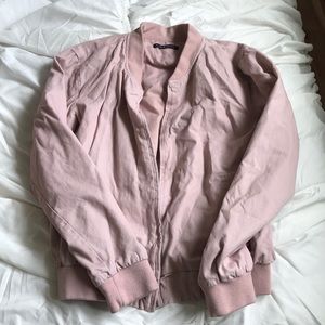 pink brandy melville bomber jacket